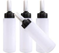 UKCOCO 4pcs Plastic Salon Hair Coloring Bottle 150ml Easy to Squeeze Better Flow Control for Women Hair Dyeing at Home Application