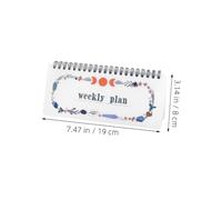 UKCOCO 4pcs Pocket Sized Weekly and Monthly Schedule Planners Portable Spiral Notebooks with Wirebound Coil Undated Academic and Daily Organizers for Students and Teachers Compact and