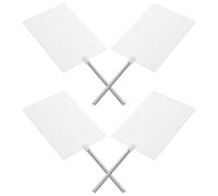 UKCOCO 4pcs Portable Optical Teaching Screen White Frosted Surface, Easy to Assemble Physics Teacher Light Screen for Scientific Research and Educational Labs, 5x3.2 Inch Optics Equipment