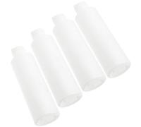 UKCOCO 4pcs Professional Holy Water Bottles 250ml White Plastic Portable Exorcism Containers with Safety Caps Design Empty Bottles Ready be Filled for Baptism and Household Use