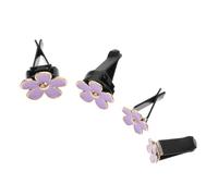 UKCOCO 4pcs Purple Metal Daisy Flower Car Vent Diffuser Clips Air Freshener Vent Clip for Car Interior Decoration and Air Freshening