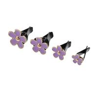 UKCOCO 4pcs Purple Metal Flower Car Air Vent Clips Car Outlet Clips Decoration Easy for Interior Freshener Diffuser Accessories