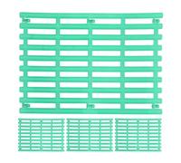 UKCOCO 4pcs Rabbit Cage Floor Mats Plastic Feet Pads Green Litter Tray for Small Animals Bunny Guinea Pig Hamster Pet Pee Pads Cage Liner