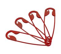 UKCOCO 4pcs Red Metal Hair Clips for Women, Safety Pin Style Hair Barrettes with Easy Single-handed Clasp and Lasting Performance, for Everyday and Work Hairstyles