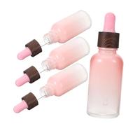 UKCOCO 4pcs Refillable Glass Dropper Bottles for Essential Oils Portable Travel Sub Bottles with Precise Dosage Pipettes Multi Use Serum Containers