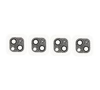 UKCOCO 4pcs Rhinestone Phone Lens Cover Protector for Stylish Camera Lens Guard and Scratch-resistant Design Elegant Black Finish Gemstone Inlay