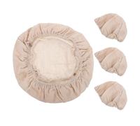 UKCOCO 4pcs round Bread Basket Cloth Liners 23x8cm Reusable Breathable Non-stick Fabric Covers for Sourdough Proofing and Dough Rising in Baking Bowls