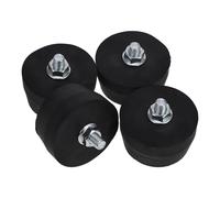 UKCOCO 4pcs Rubber Replacement Feet Air Compressor Accessory with Screws and Nuts Heavy Duty Rubber Foot Mount Lightweight Versatile Small Round Bumper Pads for Machinery and Air Pumps