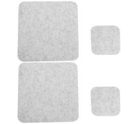 UKCOCO 4pcs Square Felt Fabric Pad for Needle Felting Projects, Water Resistant and Comfortable Cushioning, Versatile Placement for Drink Coasters or Photo Display, Grey Felt Craft Mat