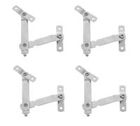 UKCOCO 4pcs Stainless Steel Sliding Window Locks with Adjustable Casement Control and Weather Resistance, Modern Silver Window Restrictor Limiters for Home and Office Safety