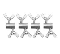 UKCOCO 4pcs Stainless Steel Wire Rope Clamps 6mm Double Strand Wire Cable Clips with Locking Screw Butterfly Fasteners for Rigging Industrial and Outdoor Use