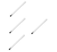 UKCOCO 4pcs Stylus Pen High Sensitivity Capacitive Writing Tool for Tablets and Mobile Devices Comfortable Grip for Note-taking and Drawing Upgraded Design Clip White