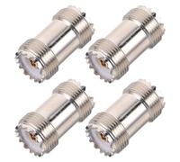 UKCOCO 4pcs Uhf Pl259 Copper Golden Sl16 Coaxial Connector Kit So239
