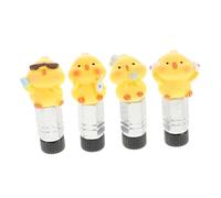 UKCOCO 4pcs Valve Core Cover Decoration Cute Chick Funny Duck Bike Accessories Tire Valve Stem Cap Cover for Bicycle Stem Decoration