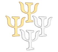 UKCOCO 4pcs Vintage Psychology Symbol Brooch Pin Set, Alloy Lapel Pins in Gold Silver, Decorative Fashion Brooches for Women’s Clothing, Scarves, and Party Accessories