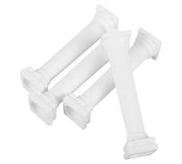 UKCOCO 4pcs White Pp Roman Pillar Cake Stand Pillars for Decoration Burr-free round Cake Dowels for Birthday and Anniversary Party