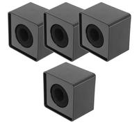 UKCOCO 4pcs Wireless Microphone Flag Stations Mic Holder Set Black Square Mic Logo Cover for Interview Broadcasting and Tv Host Use