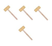 UKCOCO 4pcs Woodworking Hammer Mallet Small Leathercraft Hammer Wood Mallet for DIY Projects Mallet Wooden Camping Hammer Jewelry Hammer Carpenter Hammer