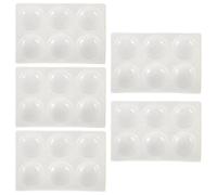 UKCOCO 5 Pcs Ceramic Chemical Testing Spot Plate with 6 Holes White Porcelain Reaction Plate Simple to Store for Chemistry Laboratory