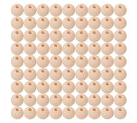 UKCOCO 500pcs Round Wood Balls for Crafts Wooden Beads for Stringing Natural Wood with 2.5mm Hole Smooth Surface Ready to Stain Beige for Plant Hanger Beads and Professional Jewelry