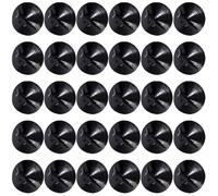 UKCOCO 50pcs 45mm Black Dovetail Pull Ring Suction Cups for Car Sunshade, Strong Suction Car Interior Parts Window Suckers for Windshield Sun Protection