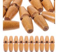 UKCOCO 50pcs 45mm Wooden Horn Toggle Buttons for Overcoats Coat Replacement Sew-on Coat Closure Buttons DIY Cardigan Fastener Decorative