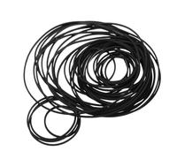 UKCOCO 50pcs Assorted Rubber Drive Belts 1mm Square Cross-section for Cassette Tape Recorder Player Repair, Microcassette and Video Machine Belt Replacement, Suitable for Portable Tape