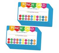 UKCOCO 50pcs Cartoon Punch Cards for Classroom Incentive Behavior Reward Teaching Tools with Colorful Patterns Paper Material Student Encouragement and Loyalty Awards