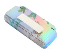 UKCOCO 50pcs Eyelash Boxes Lash Extension Containers False Eyelash Packaging Cases Rectangular Paper Plastic Portable Easy to Open and Close Delicate Decorative for Beauty Shops and Carry
