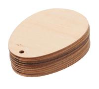 UKCOCO 50pcs Khaki Egg Shape Wood Slices with Smooth Surface, Unfinished Wooden Pieces Great for DIY Use in Living Room Or Bedroom Decor