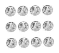 UKCOCO 50pcs Metal Clutch Pins for Crafts Brass Insignia Badge Clutches Silver Finish for DIY Jewelry Making Uniforms and Accessories