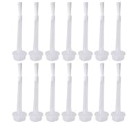 UKCOCO 50pcs Nail Polish Brush Replacement with White Synthetic Bristles Nail Liquid Dipping Tool for Manicure for Precise Polish Application