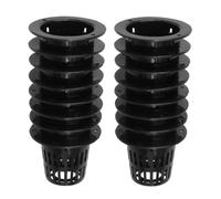 UKCOCO 50pcs Plastic Plant Net Pots Net Cup Black 33-42mm for Hydroponics and Aquaponics, Vegetable and Orchid Growing, Even Drainage