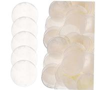 UKCOCO 50Pcs Round Natural Shells for DIY Crafts Double Shells for Wind Chimes Jewelry Decoration