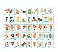 UKCOCO 50pcs ’s Behavior Cognitive Education Punch Cards for Early Learning, Self-discipline Reward Cards, Interactive Family Growth Tool for Classroom and Home Use