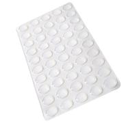 UKCOCO 50pcs Silicone Self Adhesive Cabinet Cushion Pads with Buffer Effect White Door Bumpers Sound Dampening Door Pads for Home Furniture Protection