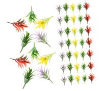 UKCOCO 50pcs Simulation Plant Model Plants Model Train Grass Miniatures for Crafts Shrub Flower Cluster Railway Flower Groups Fairies Garden Tufts Miniature Landscape Kit Plastic