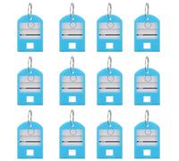 UKCOCO 50pcs Sky Blue Plastic Key Tags Compact Portable Key Labels Multi-Function Luggage Tags and Travel Suitcase Identification