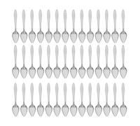 UKCOCO 50pcs Stainless Steel Parrot Feeding Scoop with Curved Spoon Head Portable Precision Feeding Design for Exotic Birds and Fragile Pets