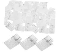 UKCOCO 50Pcs Transparent Self Adhesive Spring Clips for Tapestry Hanging Small Plastic Sticky Wall Clips for Photo Display Badge and Id Card Holder Easy Peel and Stick Design
