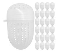 UKCOCO 50pcs White Thickened Bait Cage Feeder Ball with Corn Design, Portable Fishing Lure Basket for Carp, Eel, Shrimp, Outdoor Fishing Gear and Feeder Tackle