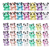 UKCOCO 56 Pcs Mini Glow in the Dark Panda Figurines 1.18In Resin Animal Statues for Panda Party Decorations Garden Micro Landscape and Tiny Home Desk Ornaments