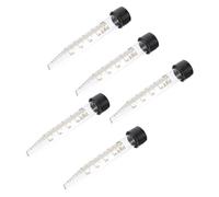 UKCOCO 5pcs 10ml Centrifuge Test Tubes with Screw Caps, Glass and Plastic Material, Smooth Surface with Measurement Scale, for Office Supplies and Scientific Experimental Consumables