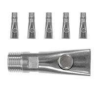 UKCOCO 5pcs Automatic Pig Waterer Piglets Waterer Stainless Steel Silver Copper Button Cap Leak-proof Watering Tool for Piglets and Horse, Reduces Labour