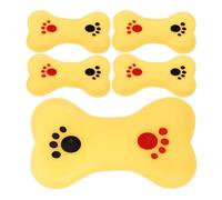 UKCOCO 5pcs Bone-shaped Squeak for Dogs, Sound Chew, Pet Bath Plaything for Stress Relief and Interactive Shower Fun
