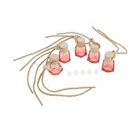 UKCOCO 5Pcs Car Essential Oil Diffuser Pendant Unique Hanging Perfume Bottle for Aromatherapy Refreshing Air Freshener for Car Home Office Elegant Design with Random String Random Color