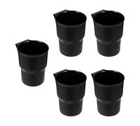 UKCOCO 5pcs Car Garbage Can Cup Holder Trash Bin Multi-functional Auto Storage Box Organizer Black Waste Container for Vehicle Interior Use