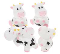 UKCOCO 5pcs Cow Doll Bath for Fun Shower Playthings Resin Water for Bathtub Pool Shower Squeaky Sound for Engaging Play