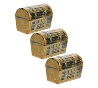 UKCOCO 5Pcs Decorative Mini Treasure Boxes Vintage Pirate Treasure Chest Models for Party Supplies Dollhouse Decor Creative Play for Unique Centerpieces and