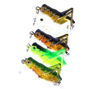 UKCOCO 5pcs Fishing Lures Artificial Fishing Lures Simulation Grasshopper 3.3cm/3g Plastic Extra Strong Resistant for Fish Random Color